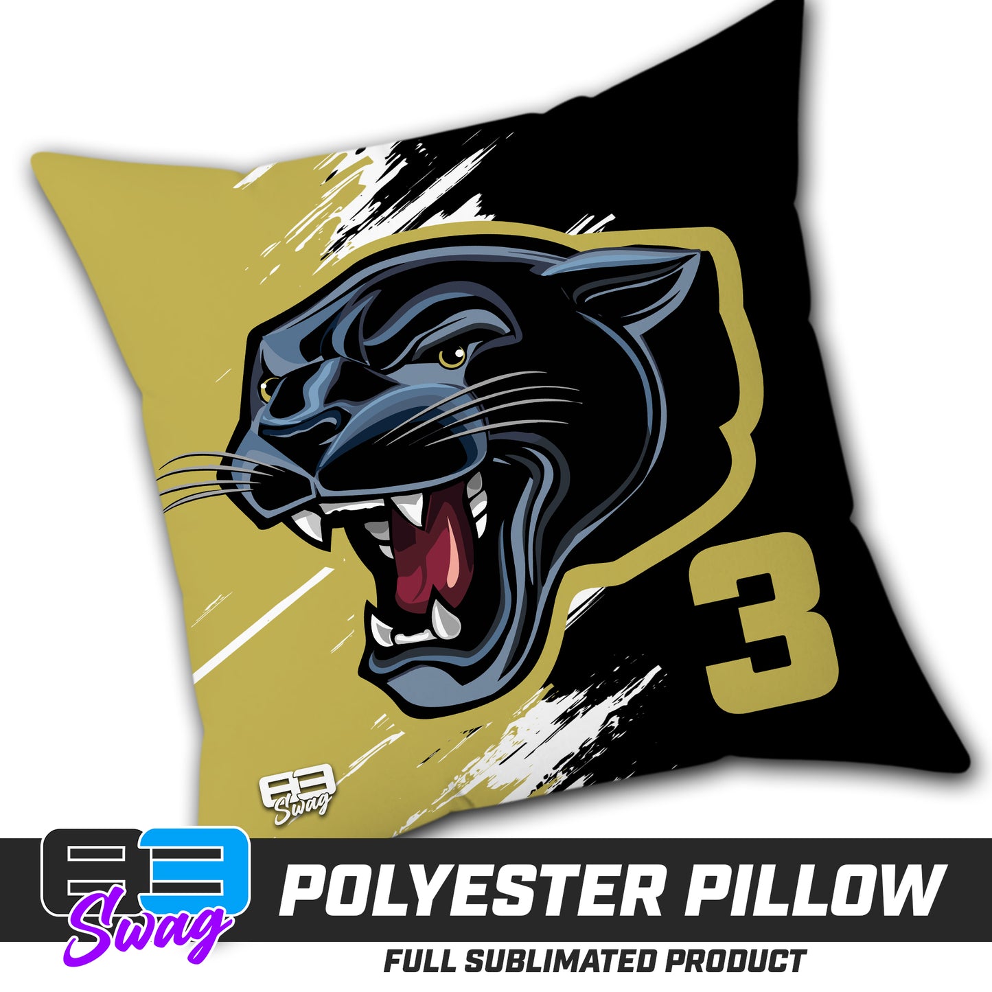 Double Sided Polyester Square Pillow - Parkway High School Panthers