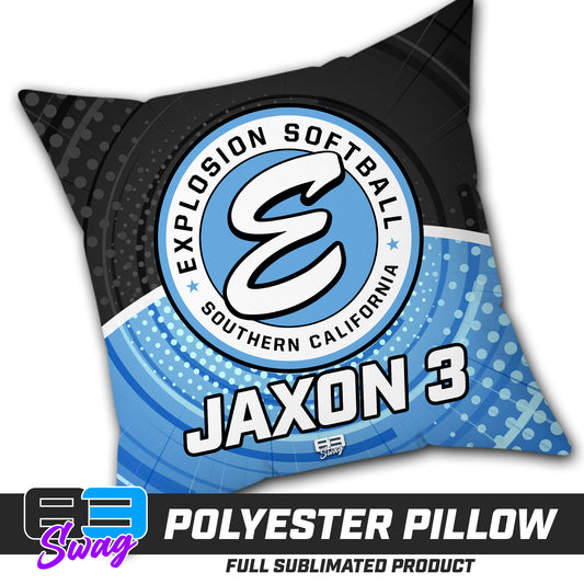 CUSTOM - Double Sided Polyester Square Pillow - Explosion Softball