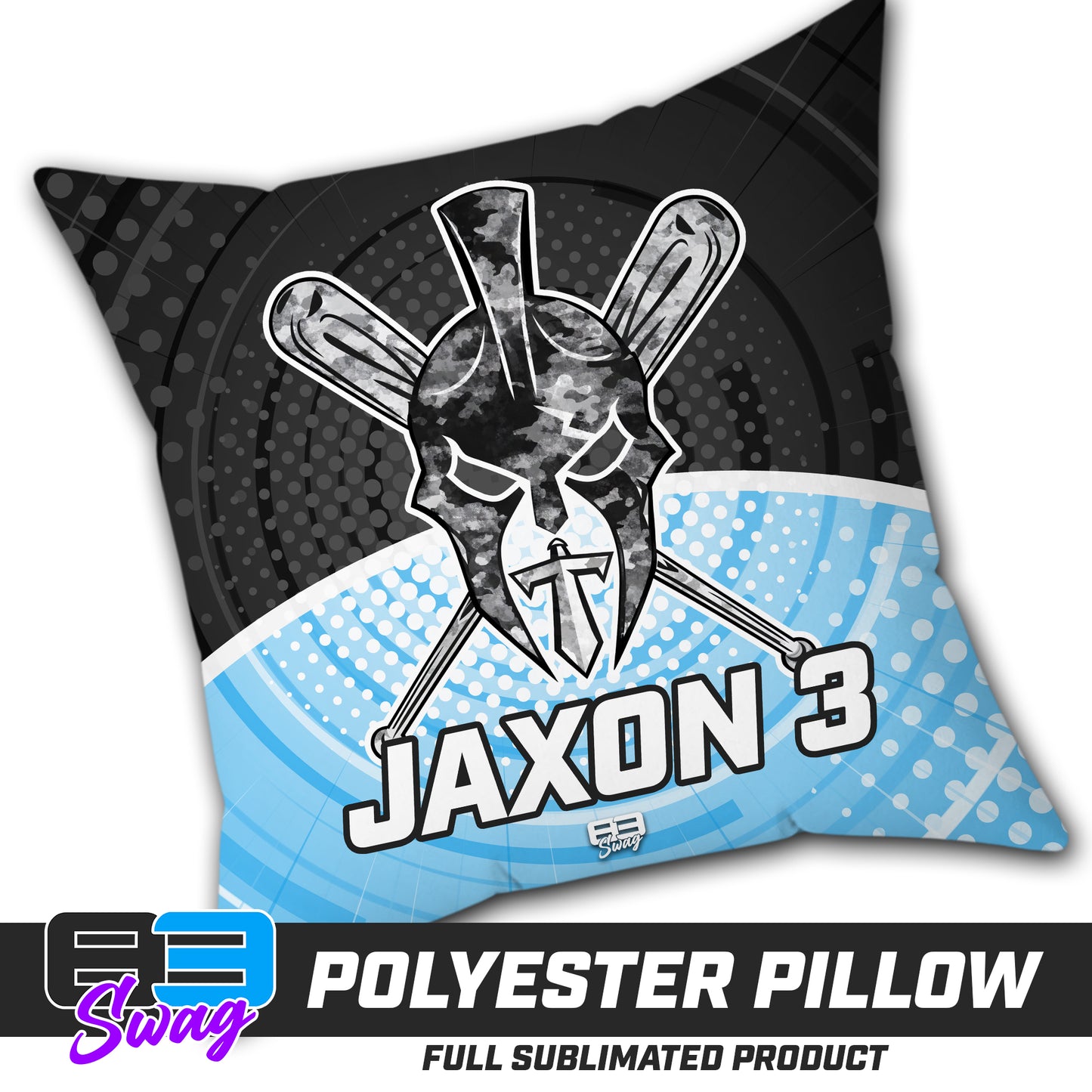 CUSTOM - Double Sided Polyester Square Pillow - St. Johns Titans Baseball