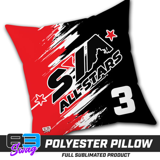 Double Sided Polyester Square Pillow - SYA All Stars Baseball