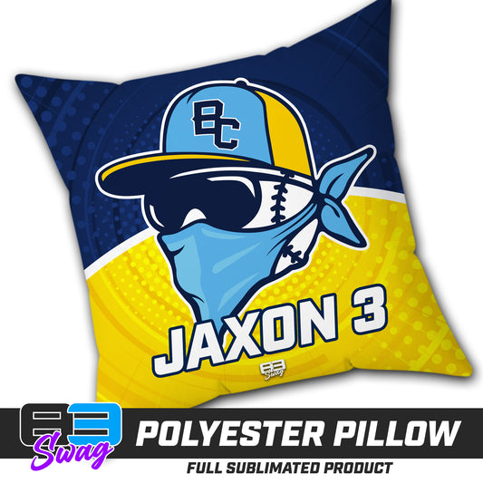 CUSTOM - Double Sided Polyester Square Pillow - Bold City Bandits Baseball