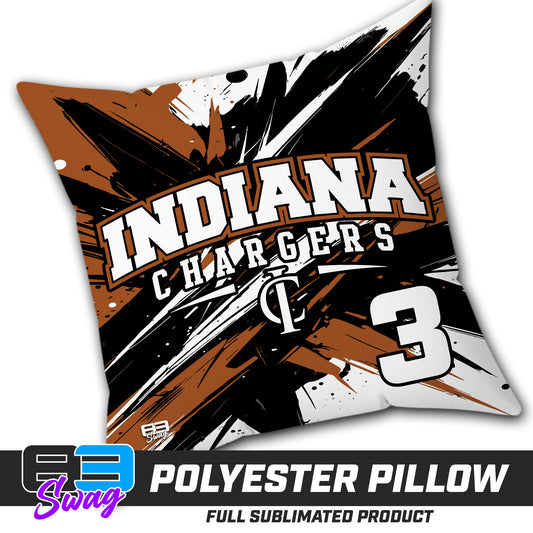 Double Sided Polyester Square Pillow - Indiana Chargers Baseball