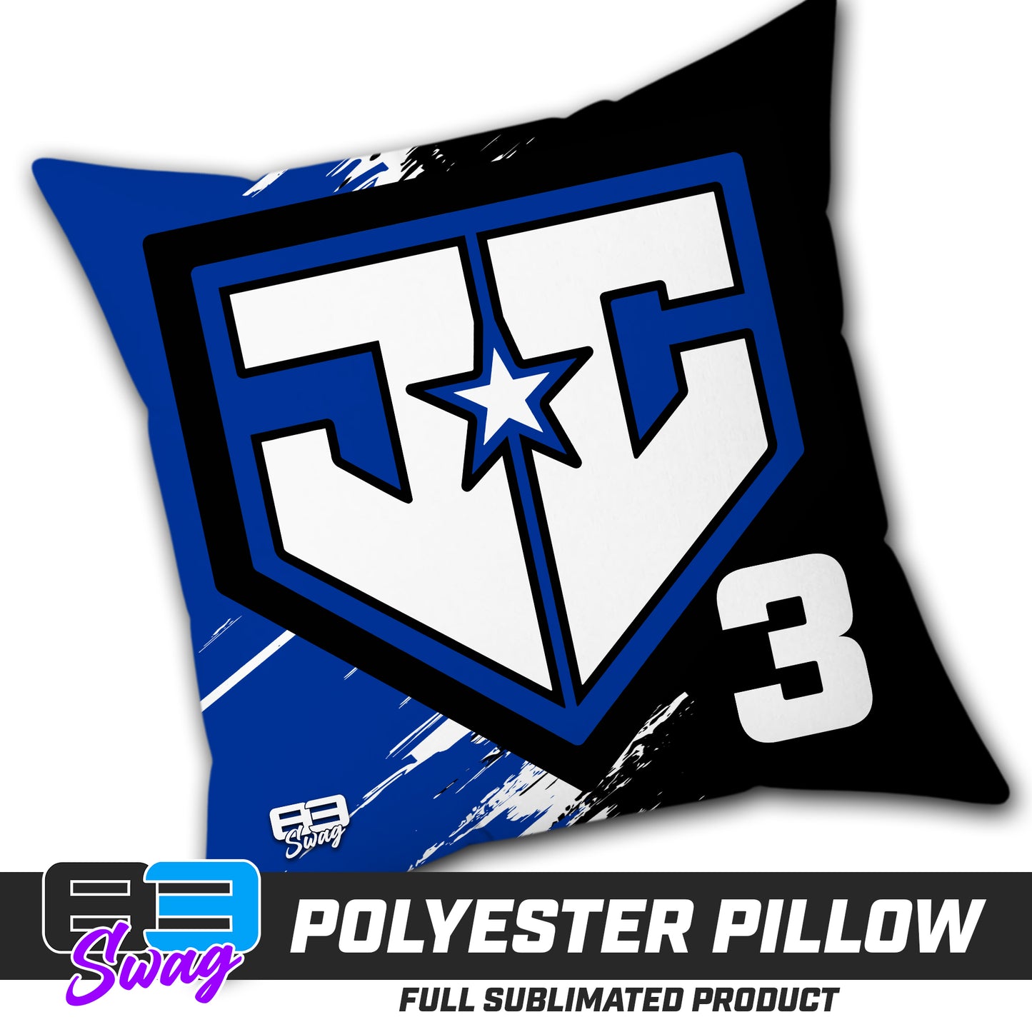 Double Sided Polyester Square Pillow - JCB - Julington Creek Baseball