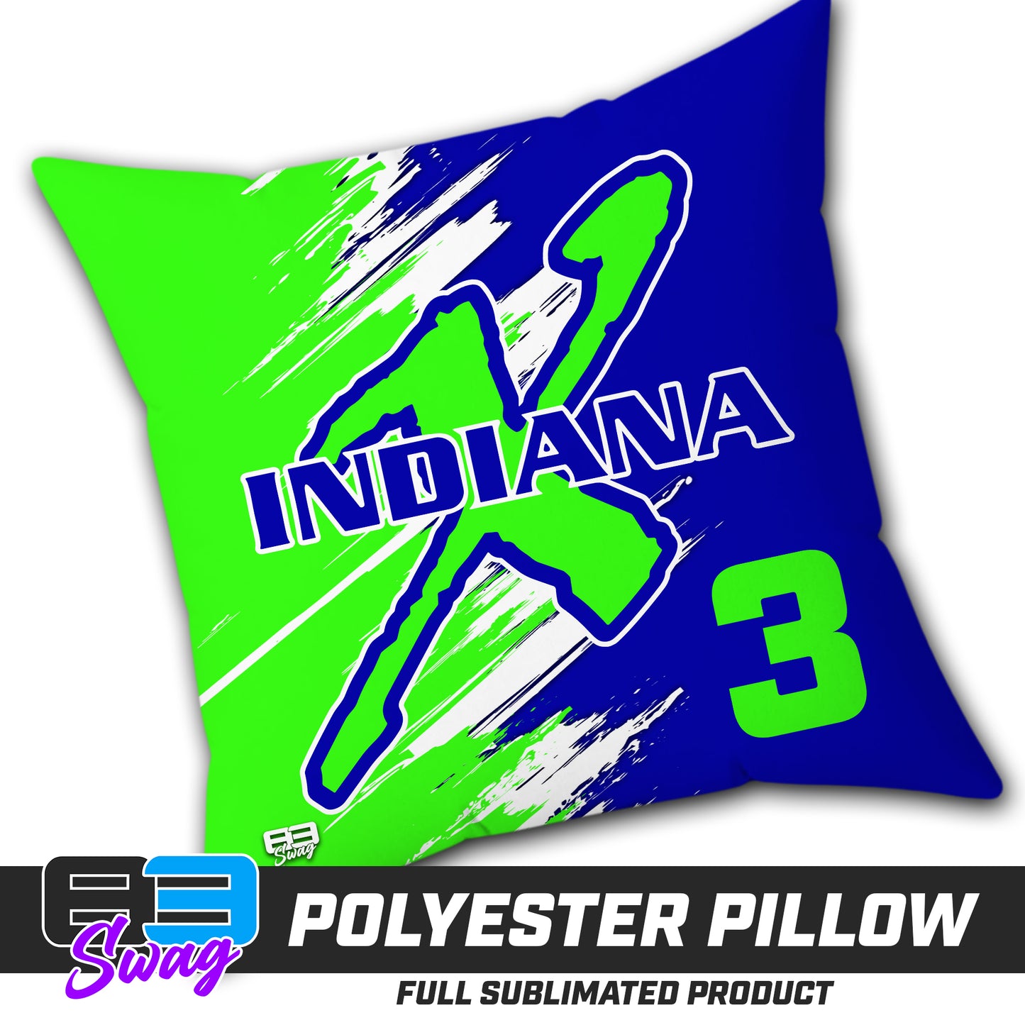 Double Sided Polyester Square Pillow - Indiana Xtreme Softball