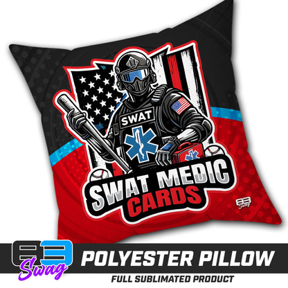 CUSTOM - Double Sided Polyester Square Pillow - Swat Medic Cards
