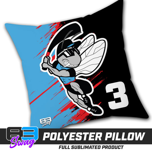 Double Sided Polyester Square Pillow - NBC Gnats Baseball