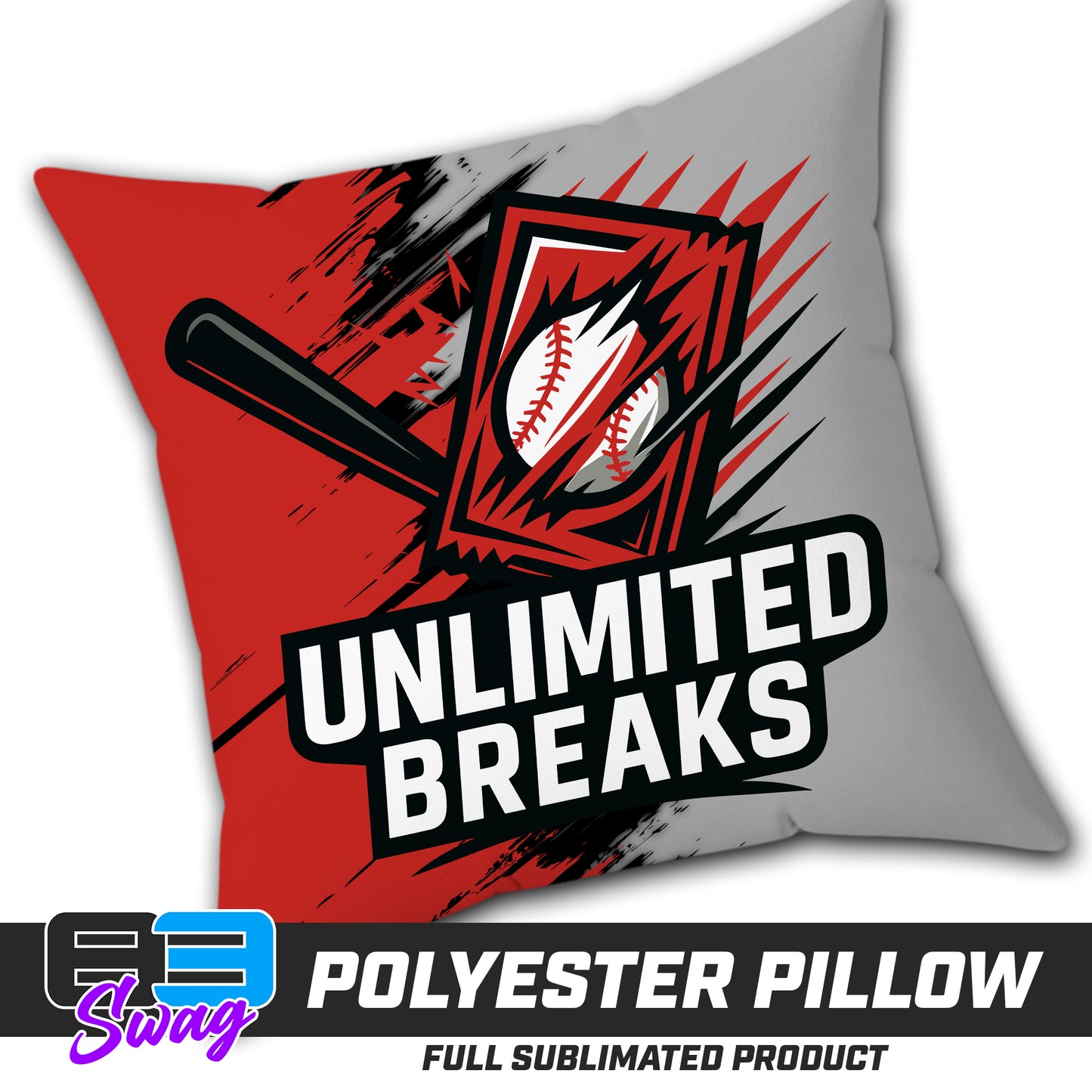 Double Sided Polyester Square Pillow - Unlimited Breaks