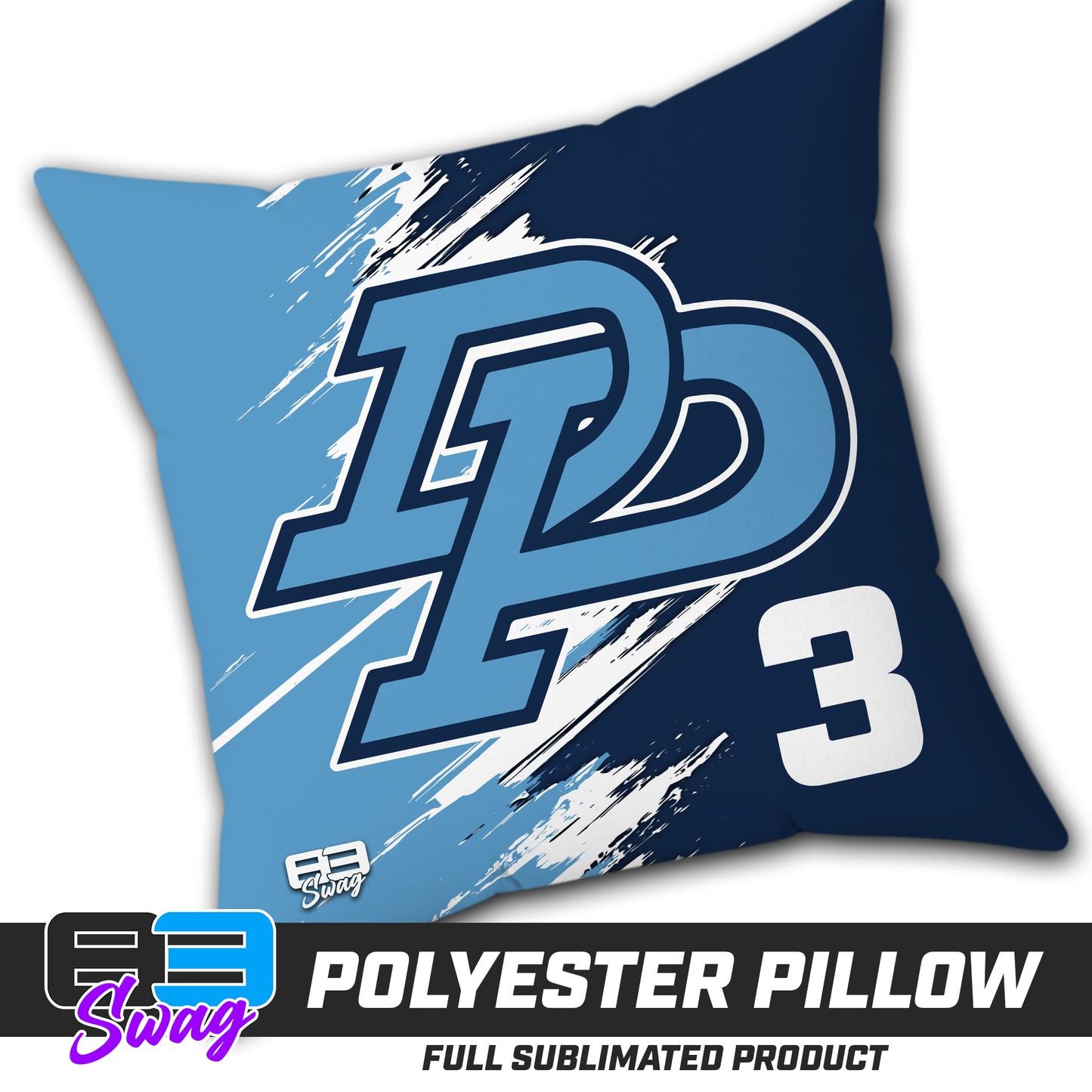 Double Sided Polyester Square Pillow - Dr Phillips All Stars Baseball