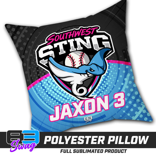 CUSTOM - Double Sided Polyester Square Pillow - Southwest Sting Baseball
