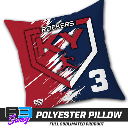 Double Sided Polyester Square Pillow - KY Rockers Softball