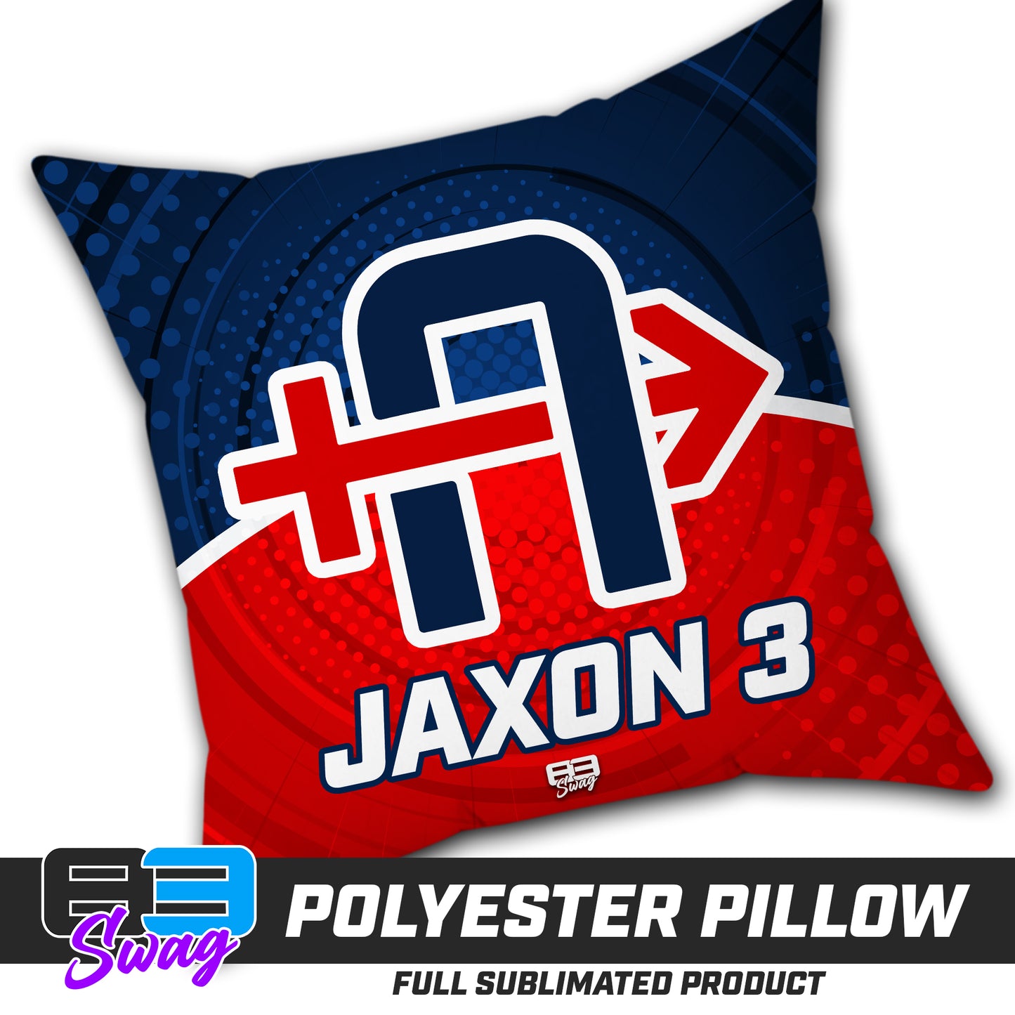 CUSTOM - Double Sided Polyester Square Pillow - Arrows Baseball