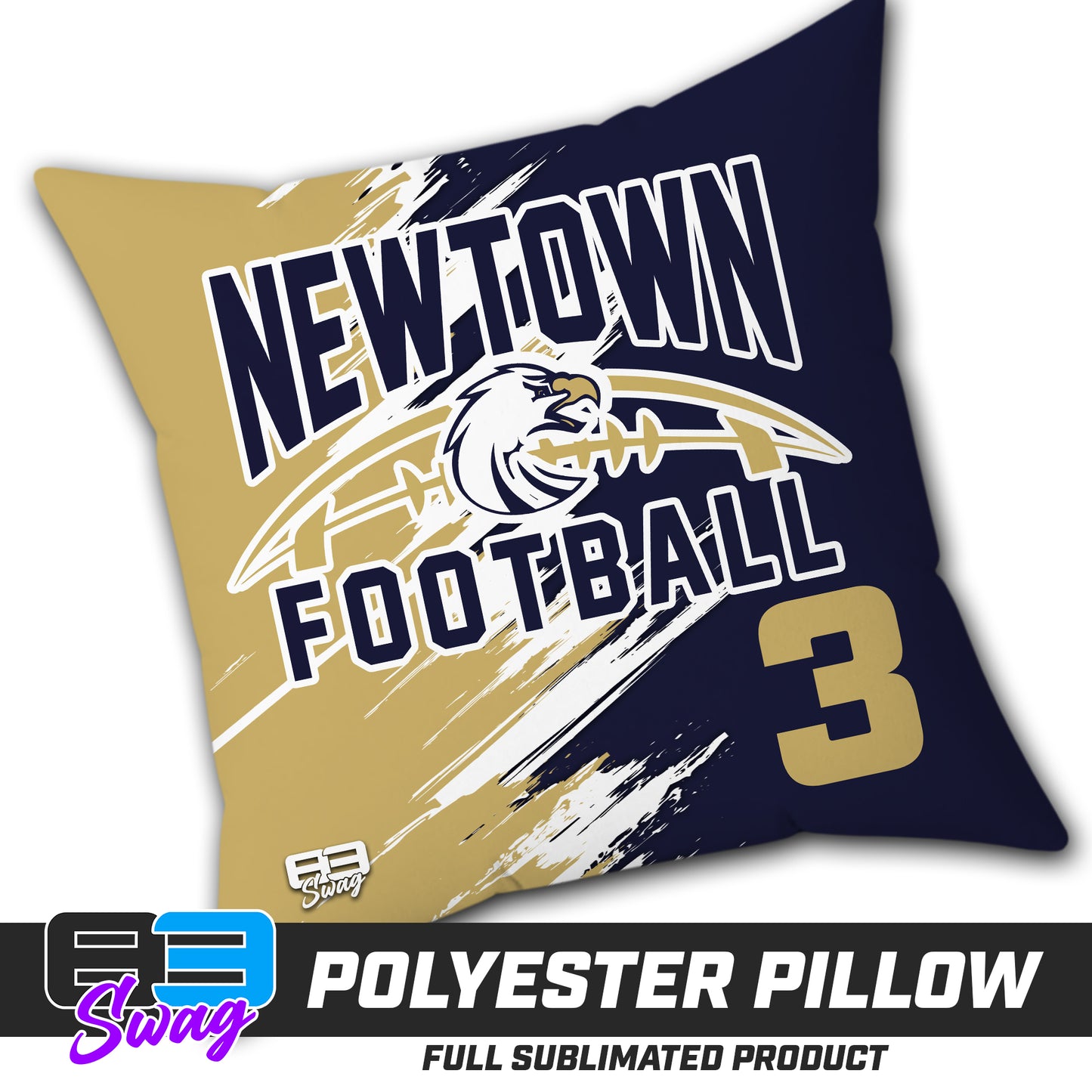 Double Sided Polyester Square Pillow - Newtown Football