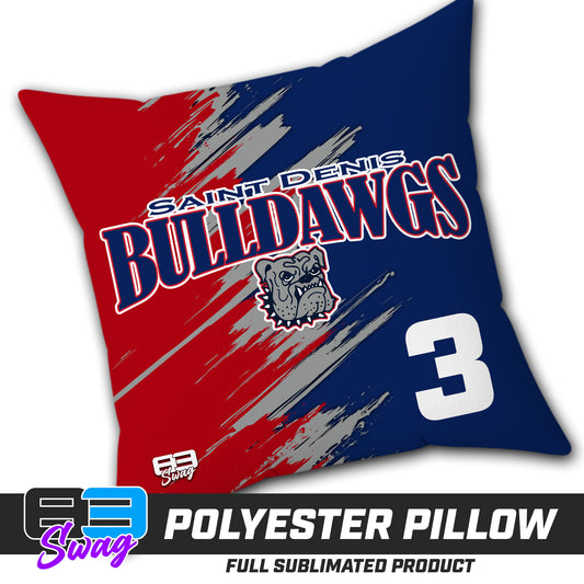 Double Sided Polyester Square Pillow - St. Denis Bulldawgs