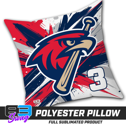 Double Sided Polyester Square Pillow - MSA Redtails Baseball