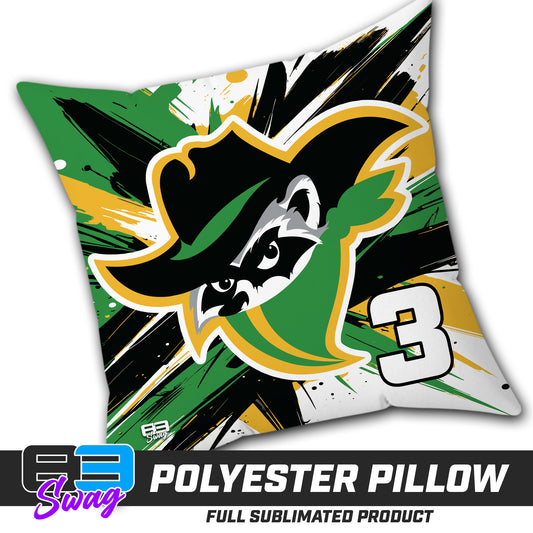Double Sided Polyester Square Pillow - Bandits Baseball