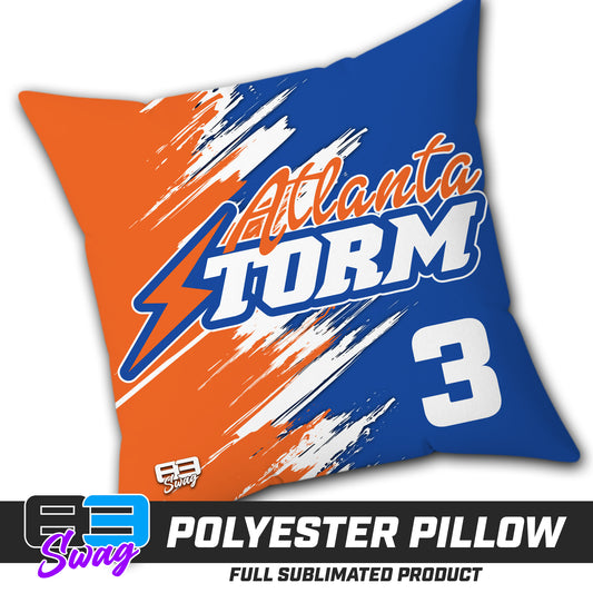 Double Sided Polyester Square Pillow - Atlanta Storm