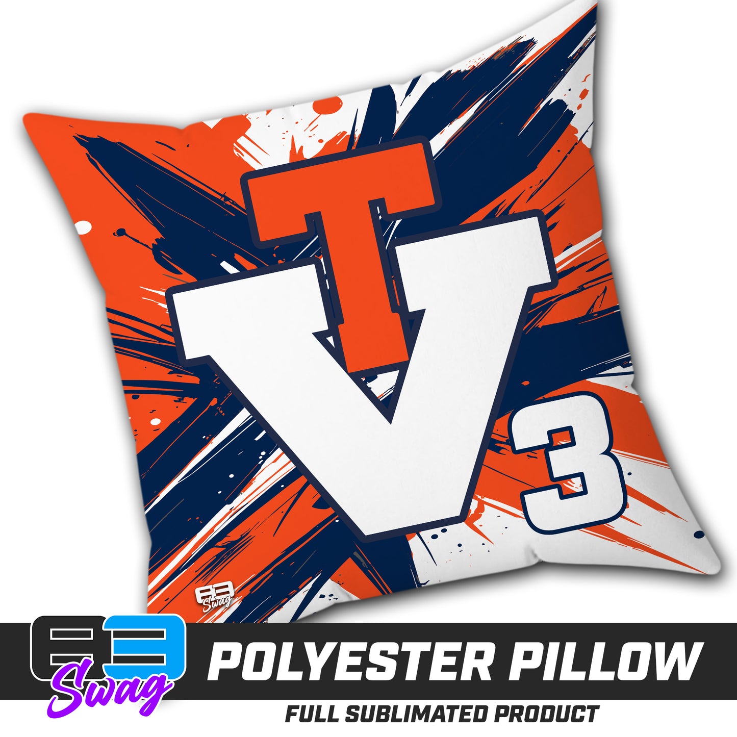 Double Sided Polyester Square Pillow - Team Virginia Baseball