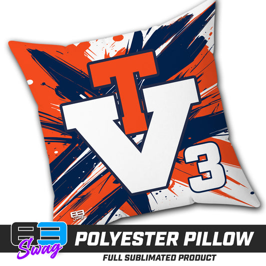 Double Sided Polyester Square Pillow - Team Virginia Baseball
