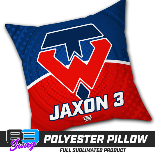 CUSTOM - Double Sided Polyester Square Pillow - Tampa Warriors Baseball