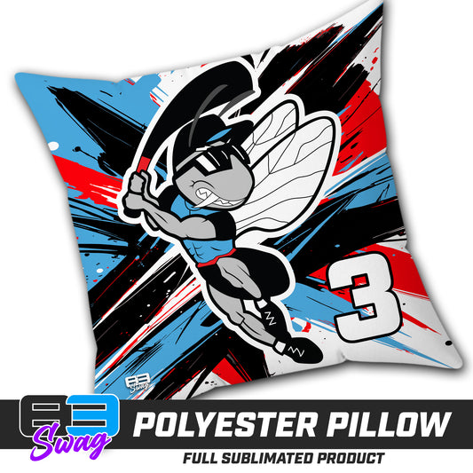 Double Sided Polyester Square Pillow - NBC Gnats Baseball 2026 VERSION