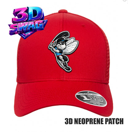 NBC GNATS - 3D PATCH TEAM HATS - Flexfit 110M Mesh Hat