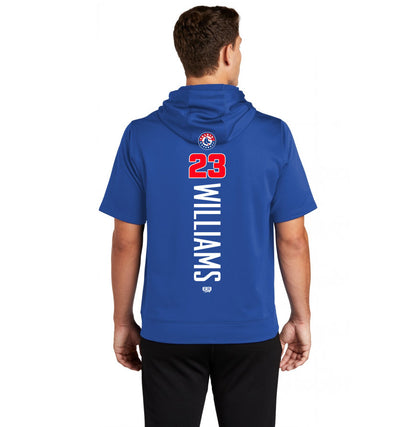 Sport-Tek Sport-Wick Fleece Short Sleeve Hooded Pullover ST251 - Talkin' Baseball