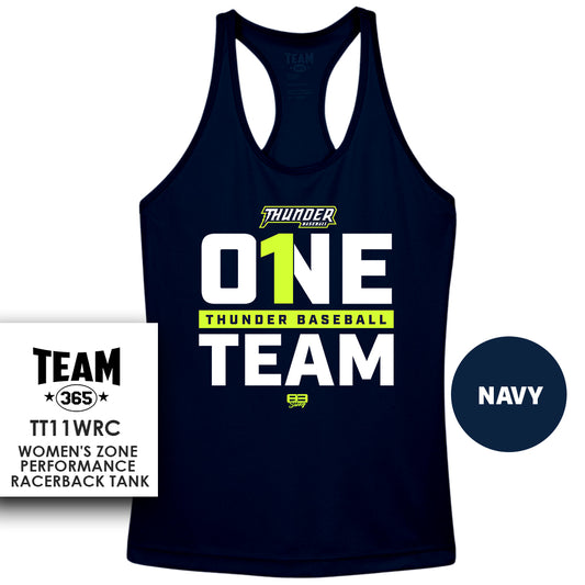 PVAA Thunder LIMITED EDITION "ONE TEAM" - Performance Women’s Racerback T - MULTIPLE COLORS AVAILABLE