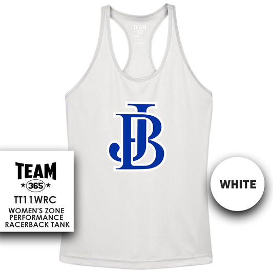 Jax Beach Baseball - JB VERSION  - Performance Women’s Racerback T - MULTIPLE COLORS AVAILABLE