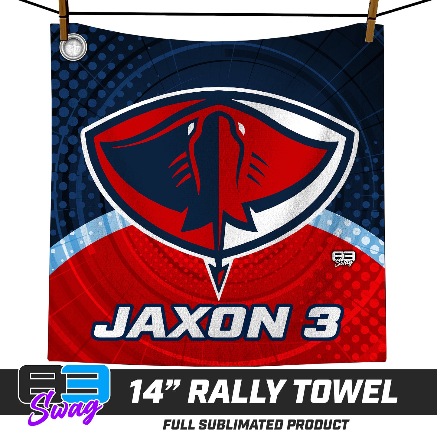 CUSTOM - 14"x14" Rally Towel - Pasco Stingers Baseball