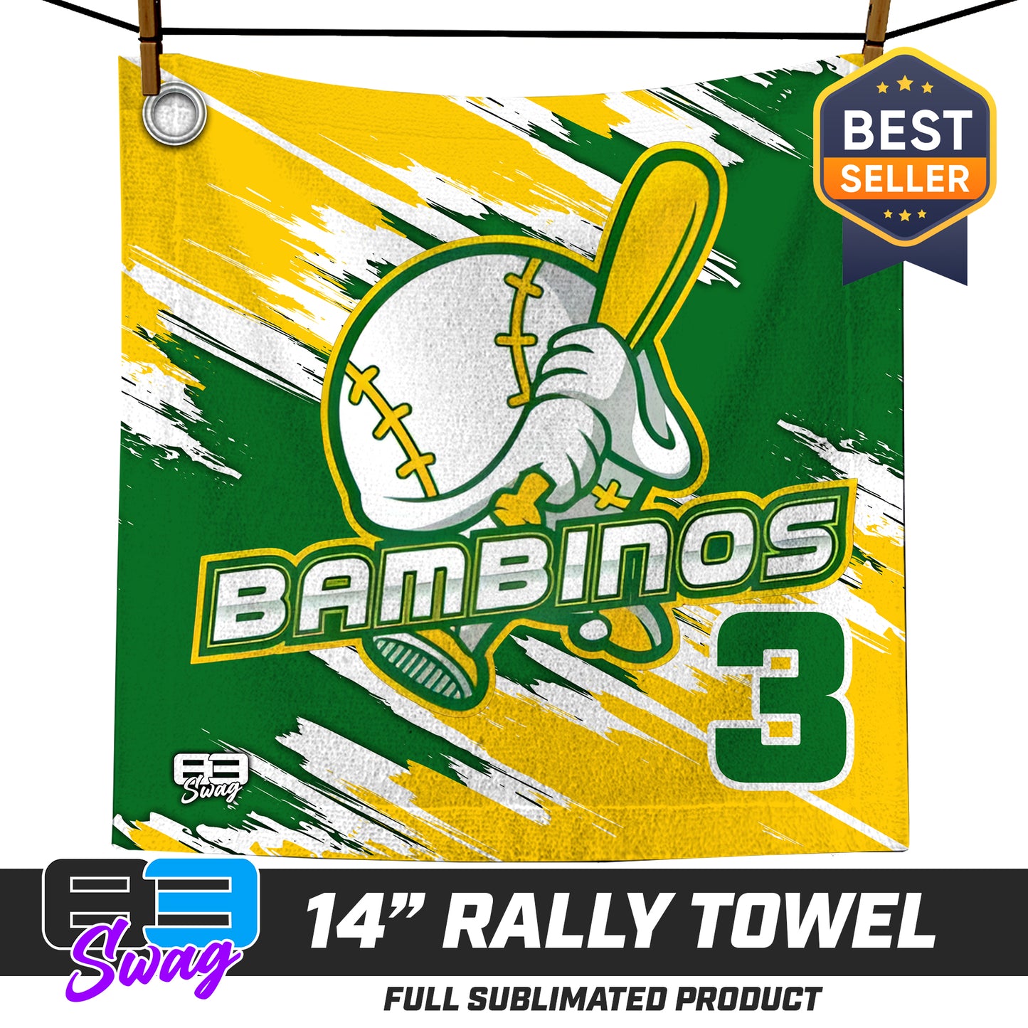 14"x14" Rally Towel - Bambinos Baseball