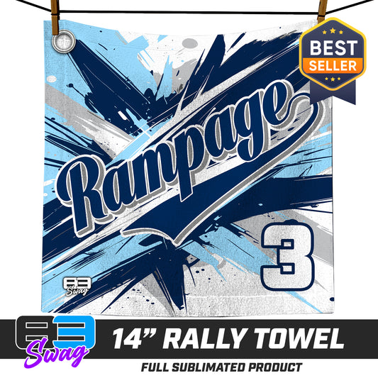 14"x14" Rally Towel - Mississippi Rampage 2030 Softball V.26