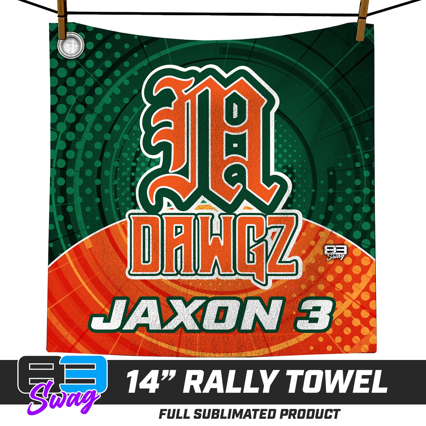 CUSTOM - 14"x14" Rally Towel - Miami Metro Dawgz
