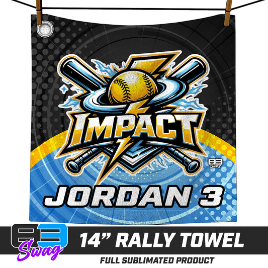 CUSTOM - 14"x14" Rally Towel - Impact Softball - Massachusetts