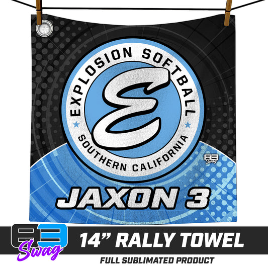 CUSTOM - 14"x14" Rally Towel - Explosion Softball