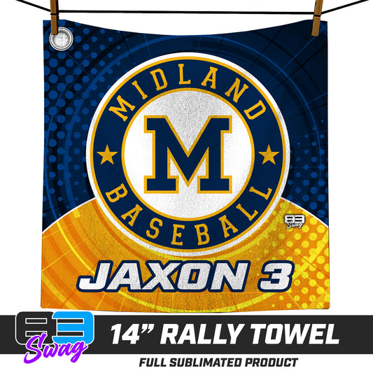 CUSTOM - 14"x14" Rally Towel - Midland Baseball
