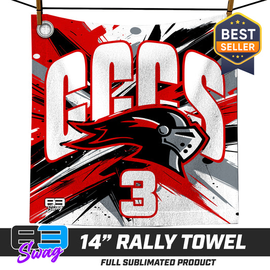 14"x14" Rally Towel - Cedar Creek Christian School Saints