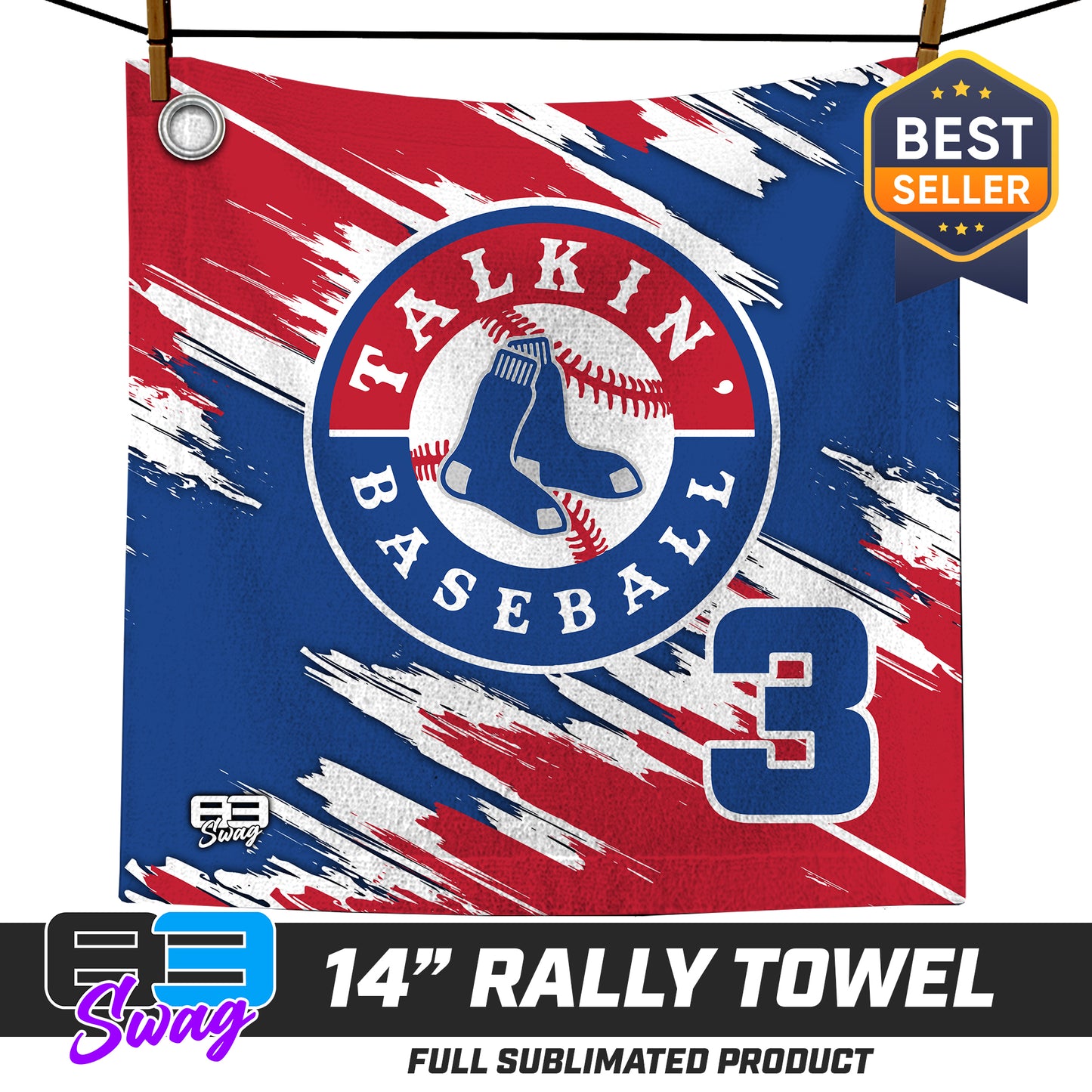 14"x14" Rally Towel - Talkin' Baseball