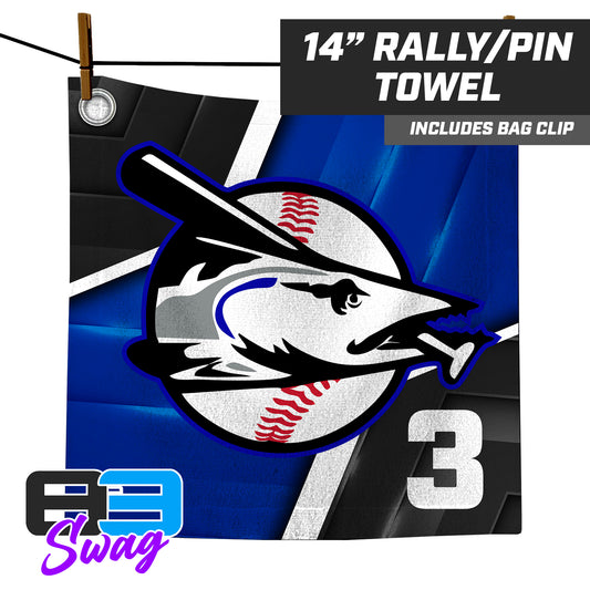 Jax Beach Baseball - CUDA Version - 14"x14" Rally Towel