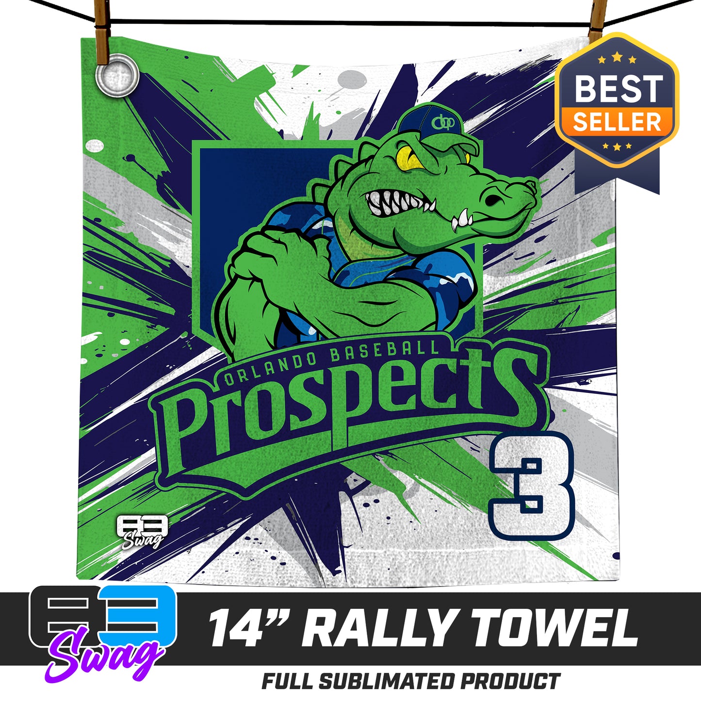 14"x14" Rally Towel  - Orlando Baseball Prospects - Swamp Kings V.2026
