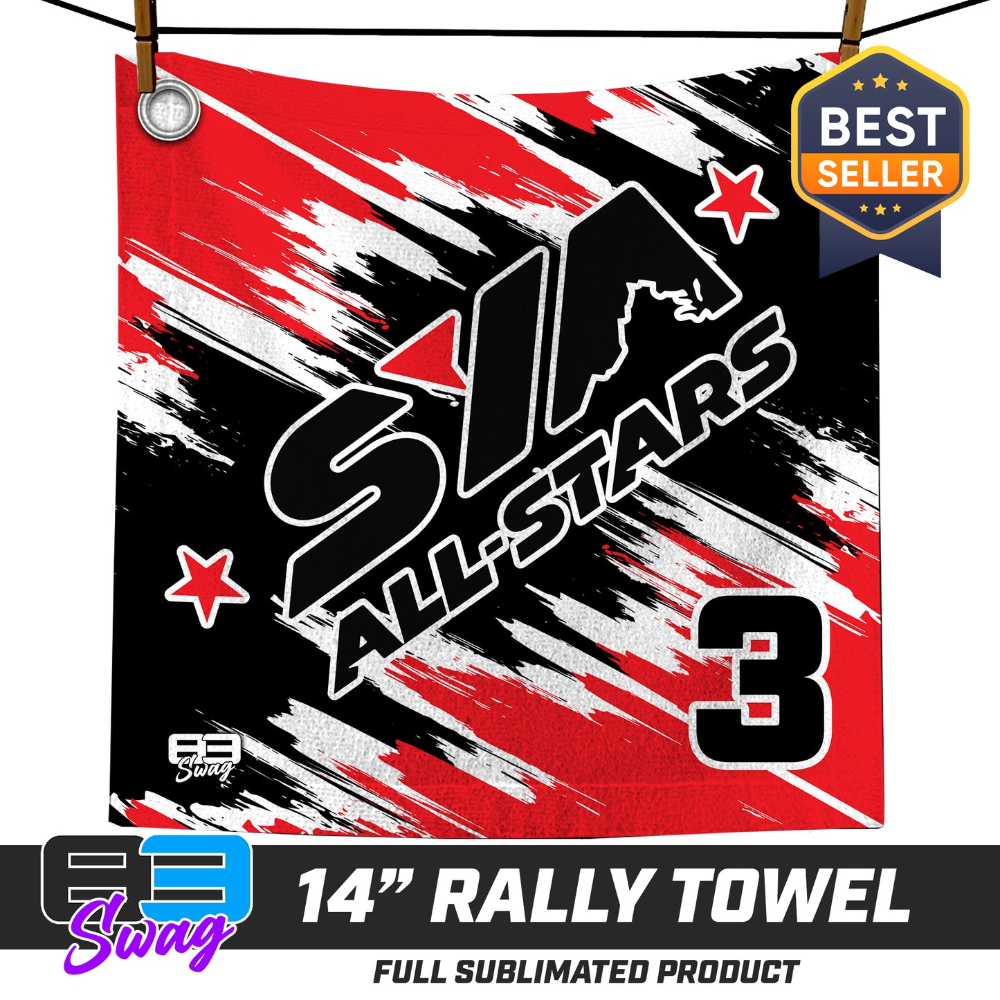 14"x14" Rally Towel - SYA All Stars Baseball