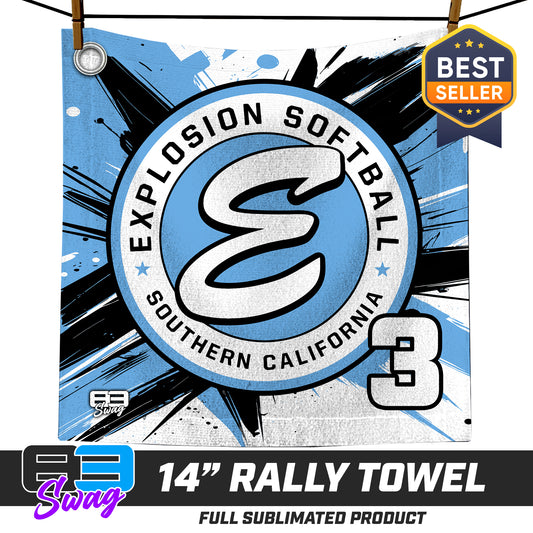 14"x14" Rally Towel - Explosion Softball
