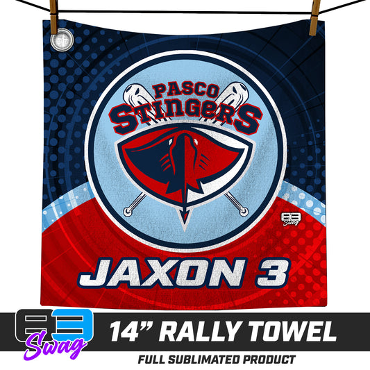 CUSTOM - 14"x14" Rally Towel - Pasco Stingers Baseball