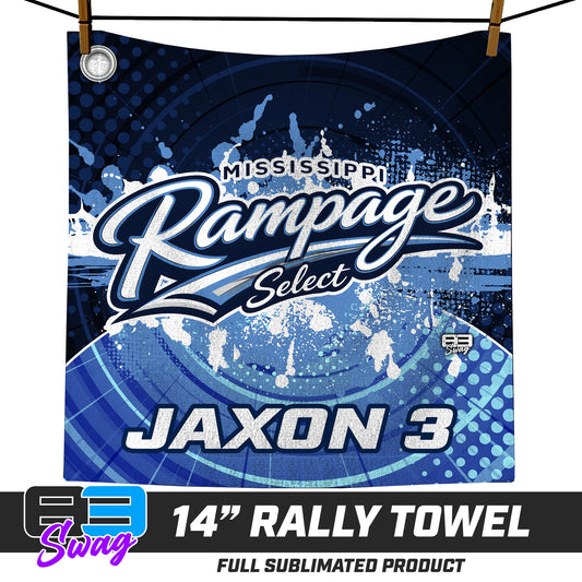 CUSTOM - 14"x14" Rally Towel - Mississippi Rampage Select Softball