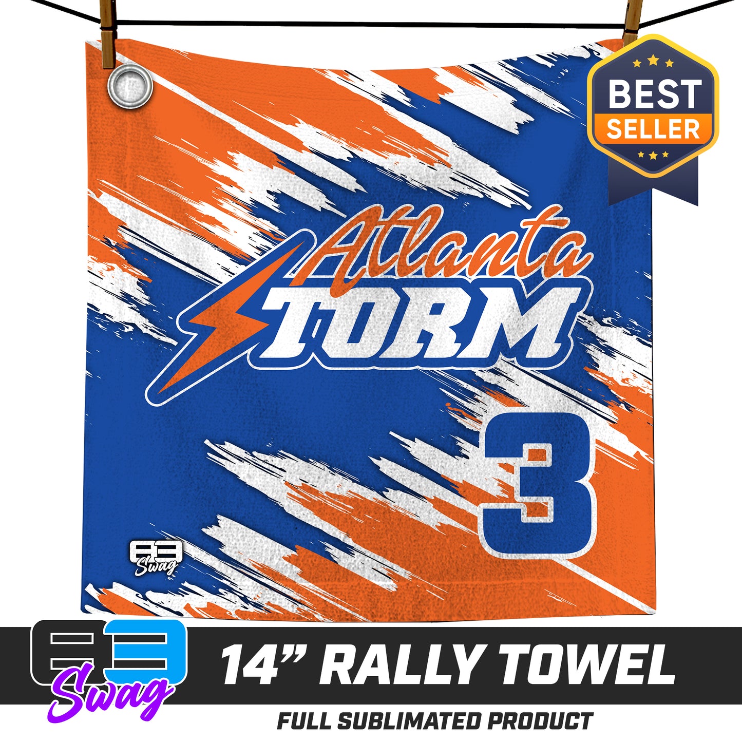 14"x14" Rally Towel  - Atlanta Storm