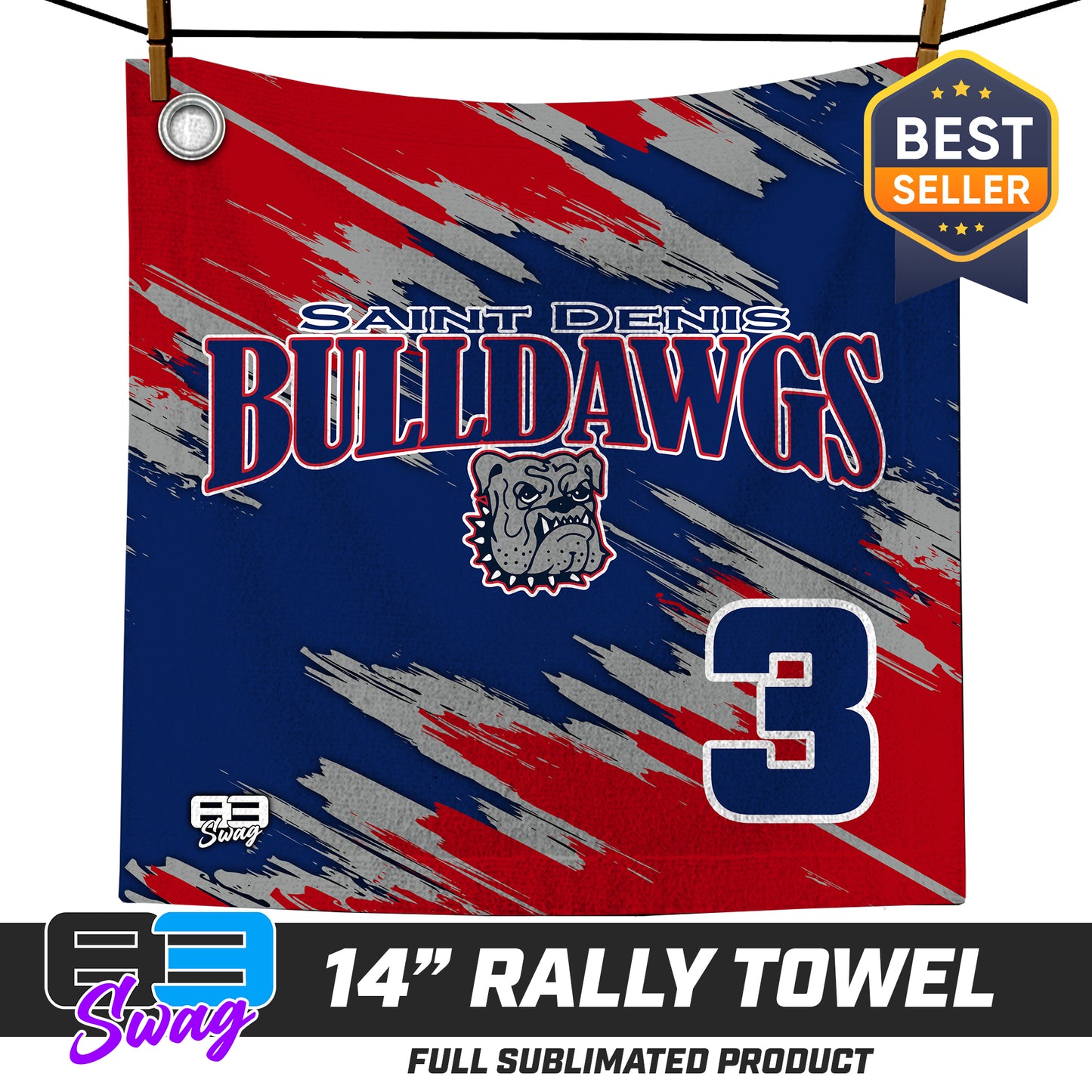 14"x14" Rally Towel  - St. Denis Bulldawgs