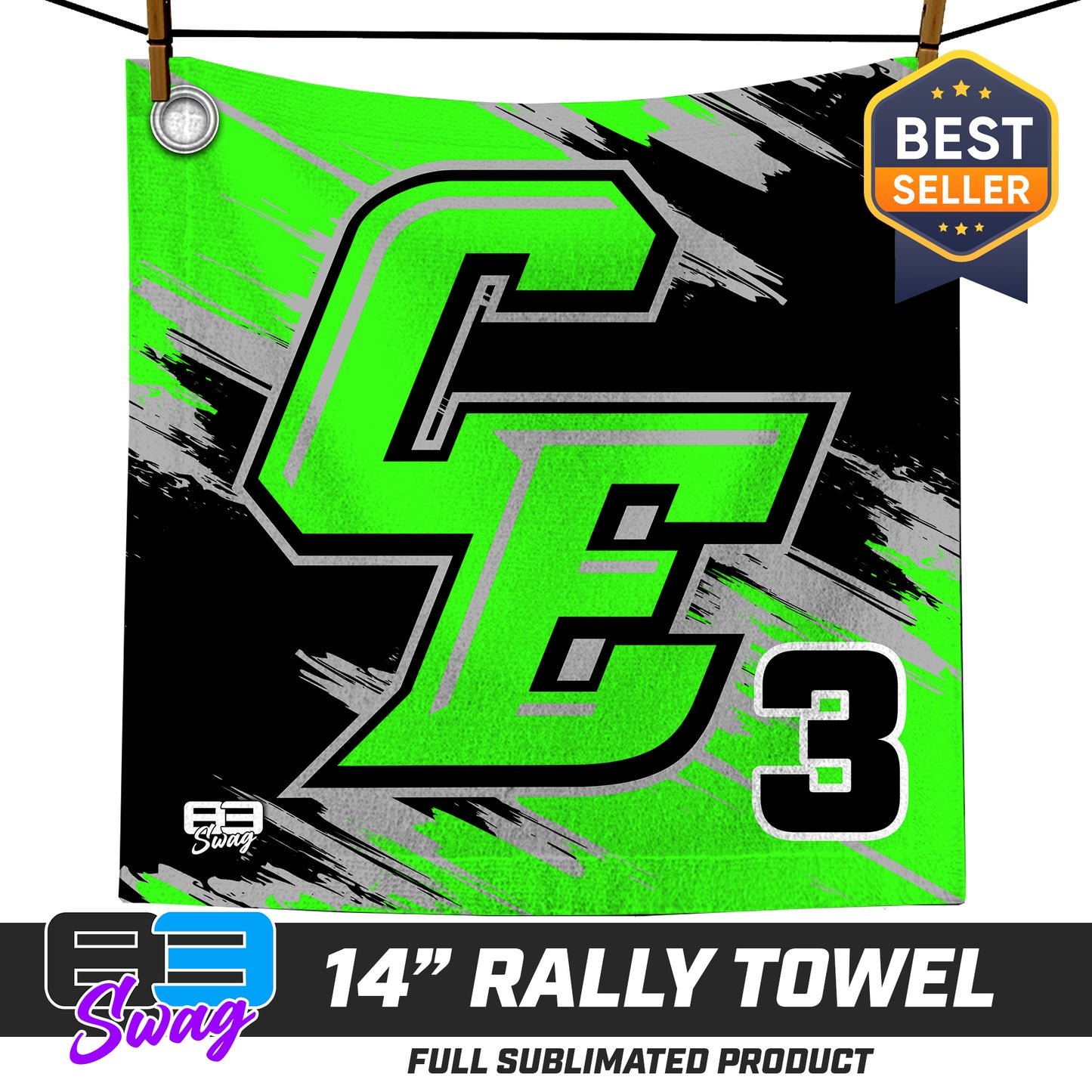 14"x14" Rally Towel  - Cherokee Elite Baseball