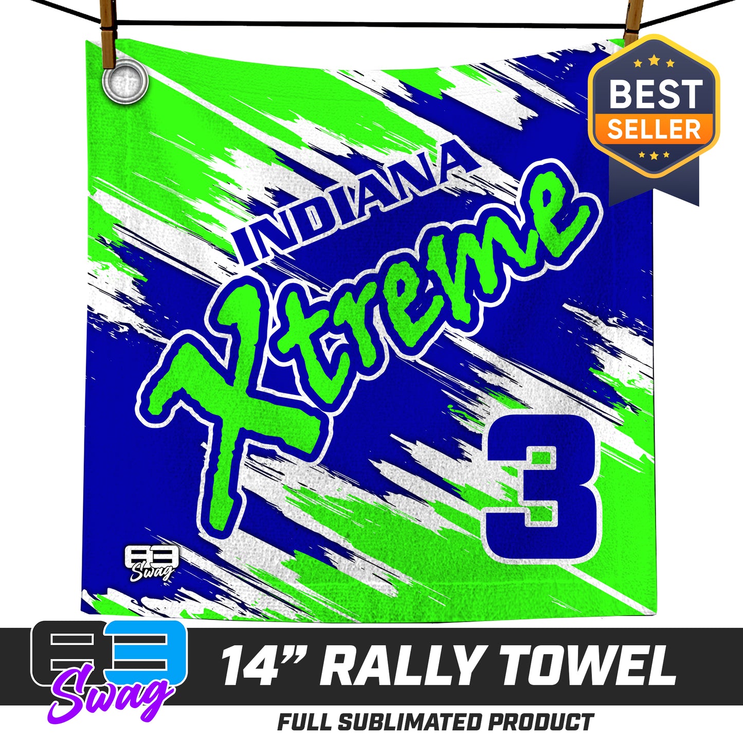 14"x14" Rally Towel  - Indiana Xtreme Softball