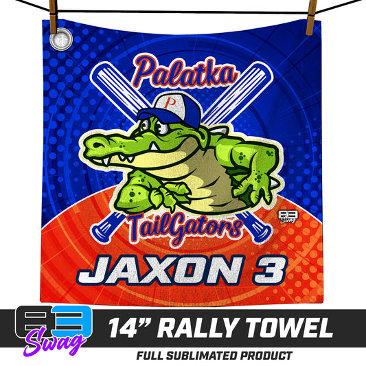 CUSTOM - 14"x14" Rally Towel - Palatka TailGators Baseball
