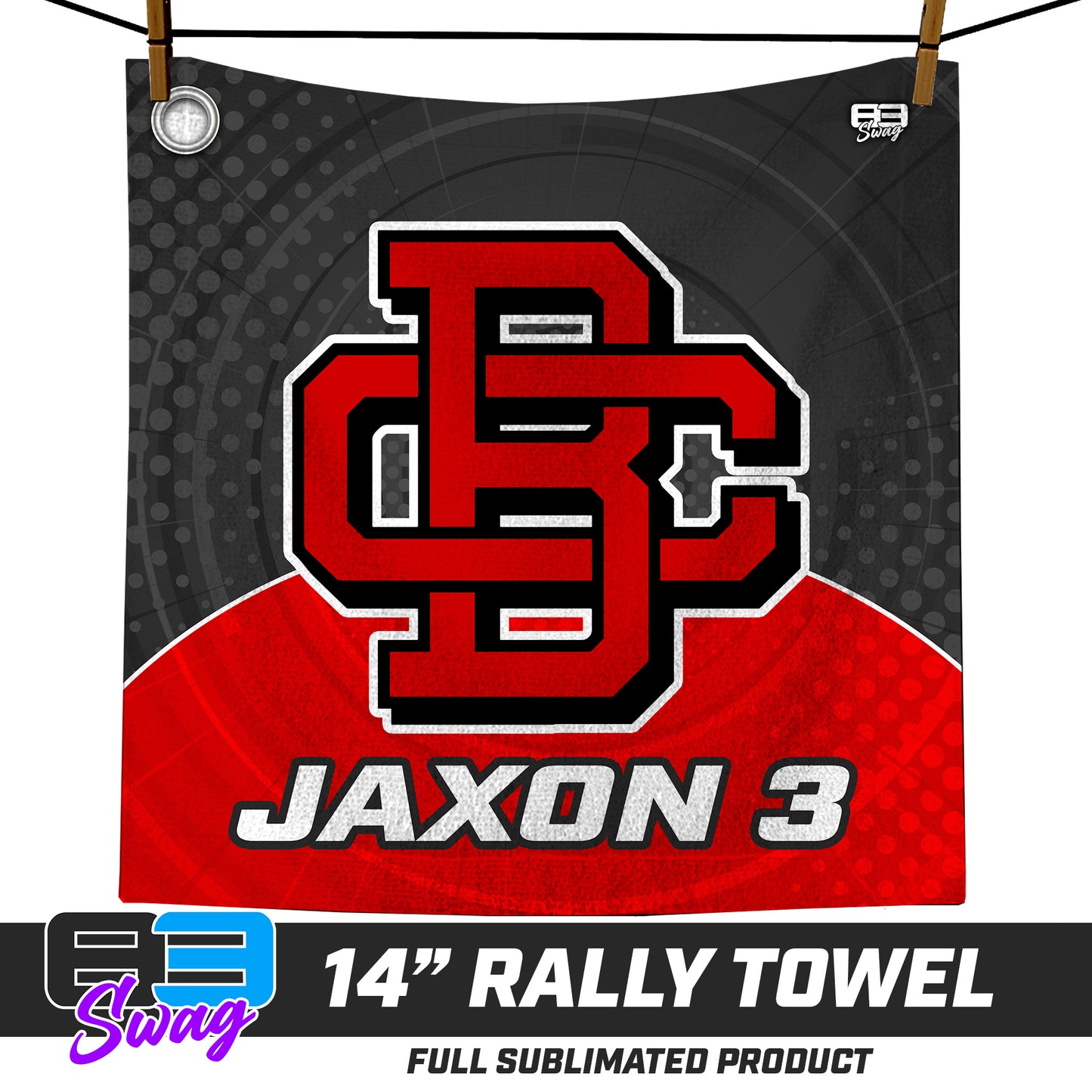 CUSTOM - 14"x14" Rally Towel - Creeks Baseball Club - CBC
