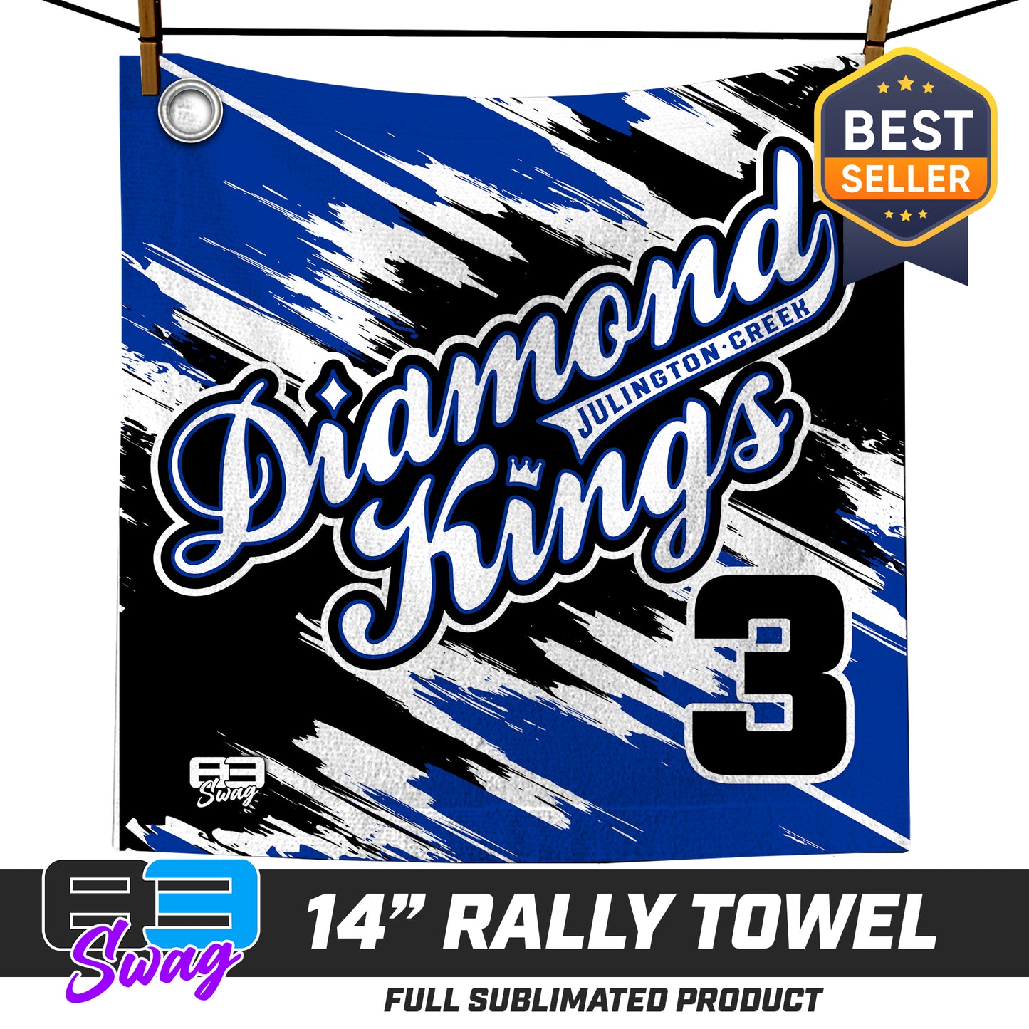 14"x14" Rally Towel  - JCB Diamond Kings Baseball